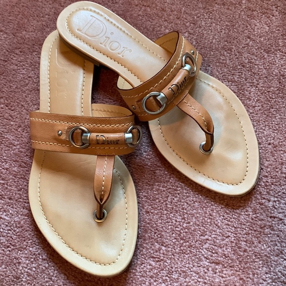 Dior T-strap slide on flats - Picture 1 of 11